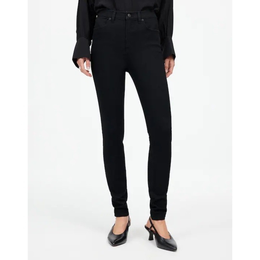 Madewell Black 10" High Rise Skinny Stretch Classic Sleek Modern Jeans Size 27‎